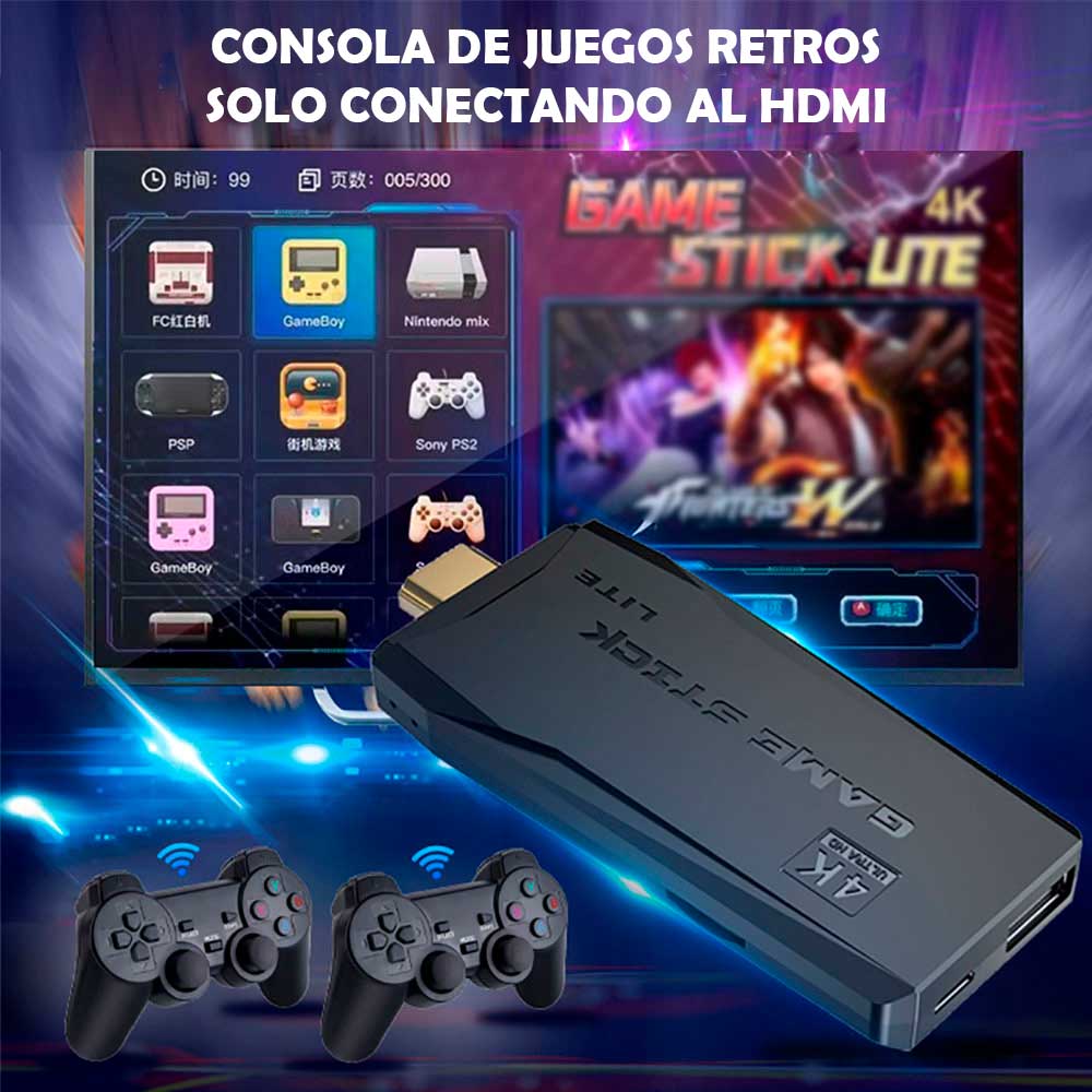 CONSOLA RETRO (+10.000 JUEGOS DE 9 CONSOLAS) + 2 MANDOS 🎮🕹️