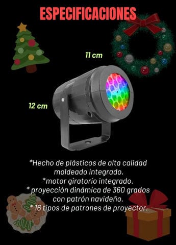 PROYECTOR DE FIGURAS NAVIDEÑAS (🎄🎁🧧🎀🎄)